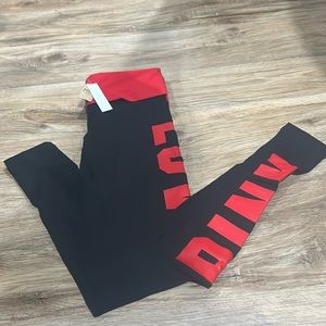 Mid Rise fold over Pink leggings.Size XS